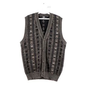 Vintage 90s Streetwear Cardigan Sweater Vest USA